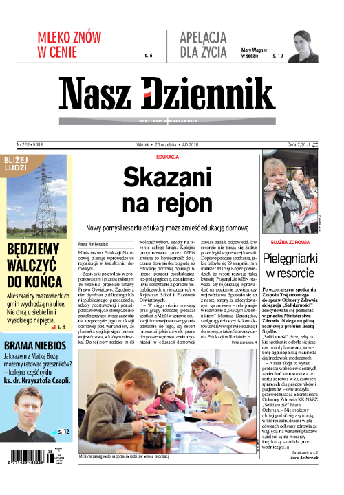 Nasz Dziennik z dnia 20.09.2016 wydanie PDF