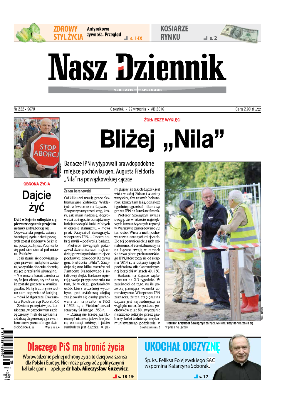 Nasz Dziennik z dnia 22.09.2016 wydanie PDF