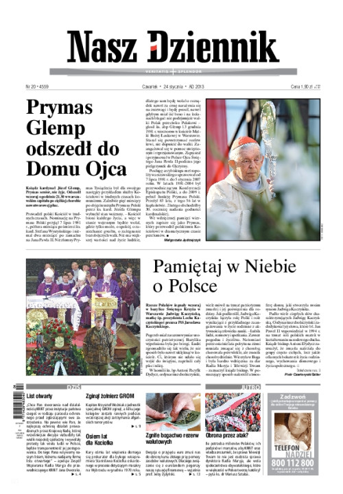 Nasz Dziennik z dnia 24.01.2013 wydanie PDF