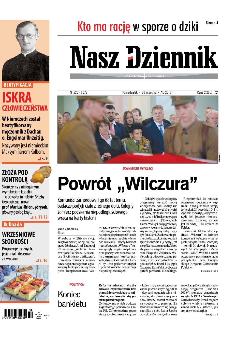 Nasz Dziennik z dnia 26.09.2016 wydanie PDF