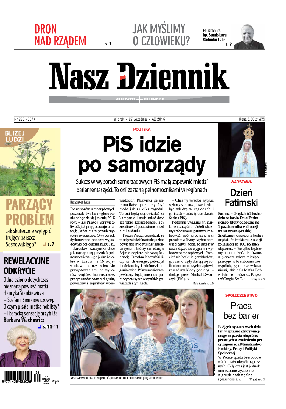Nasz Dziennik z dnia 27.09.2016 wydanie PDF
