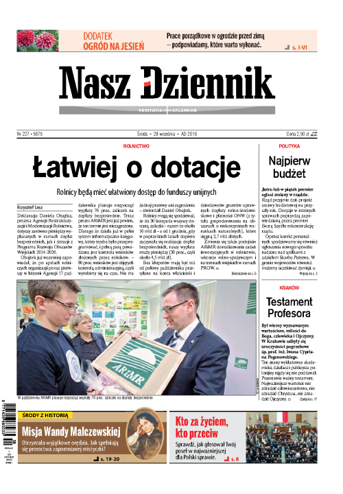 Nasz Dziennik z dnia 28.09.2016 wydanie PDF