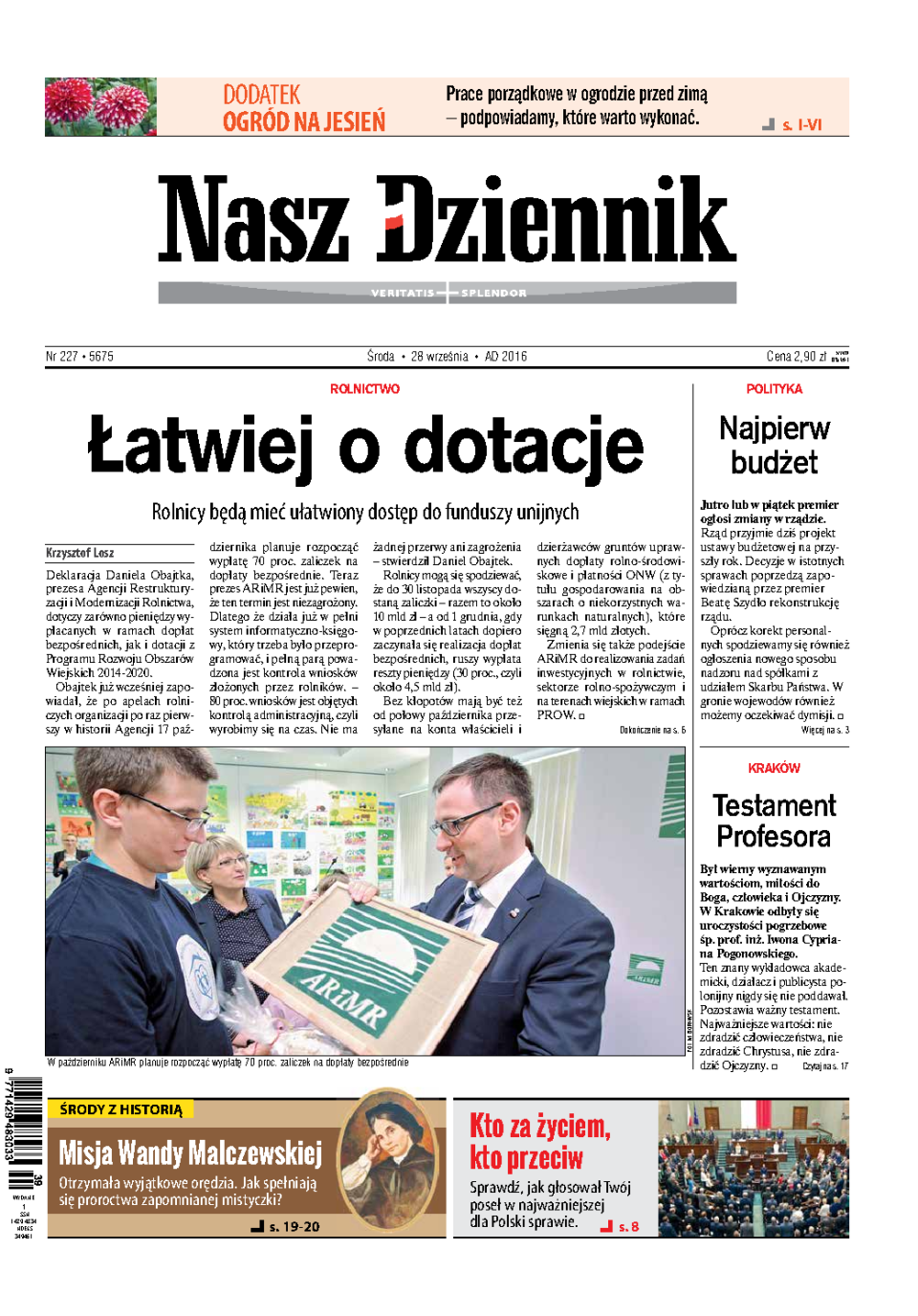 Nasz Dziennik z dnia 28.09.2016 wydanie PDF
