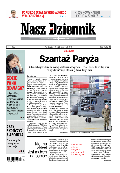 Nasz Dziennik z dnia 10.10.2016 wydanie PDF