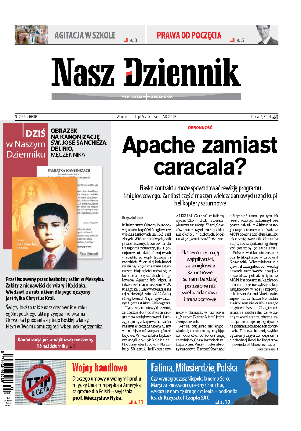 Nasz Dziennik z dnia 11.10.2016 wydanie PDF