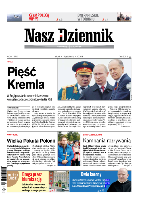 Nasz Dziennik z dnia 18.10.2016 wydanie PDF
