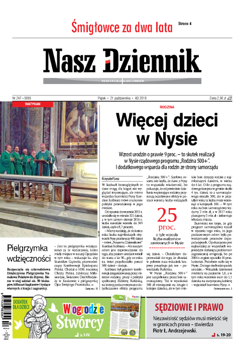Nasz Dziennik z dnia 21.10.2016 wydanie PDF