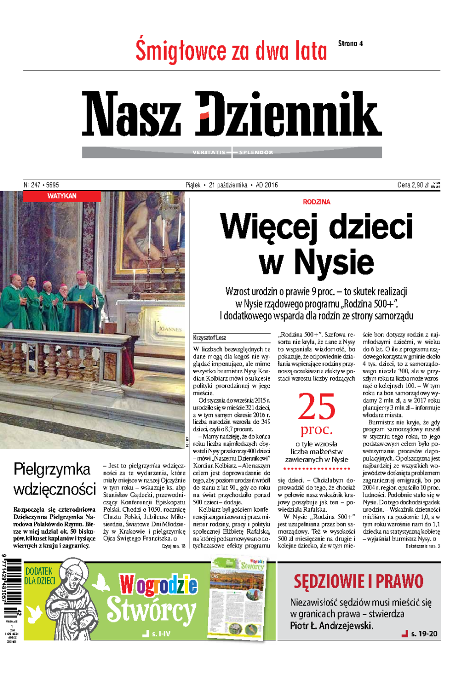 Nasz Dziennik z dnia 21.10.2016 wydanie PDF