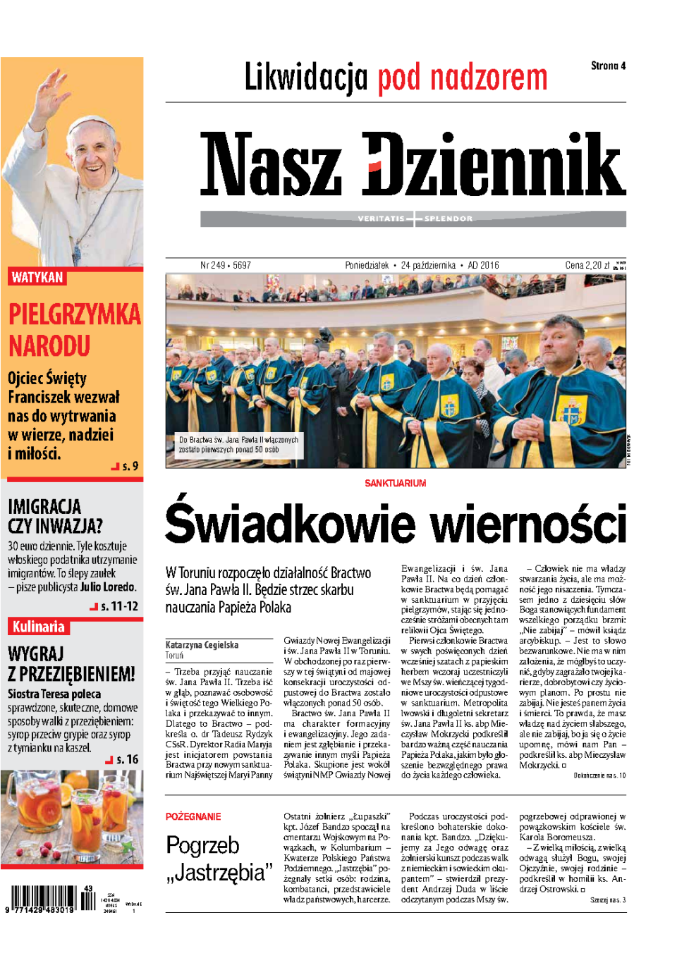 Nasz Dziennik z dnia 24.10.2016 wydanie PDF