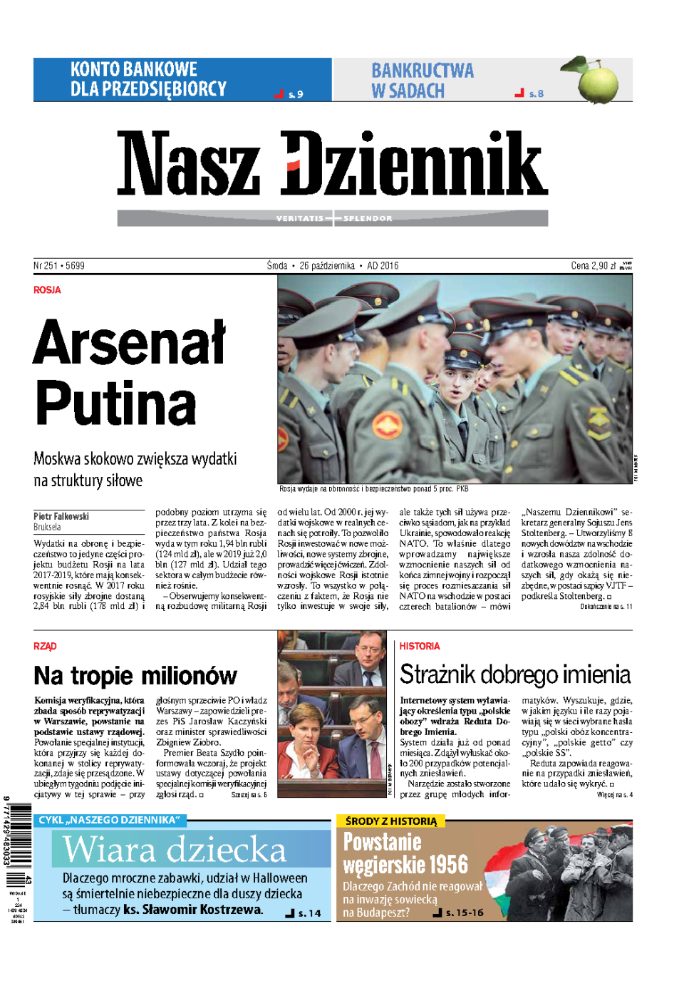 Nasz Dziennik z dnia 26.10.2016 wydanie PDF