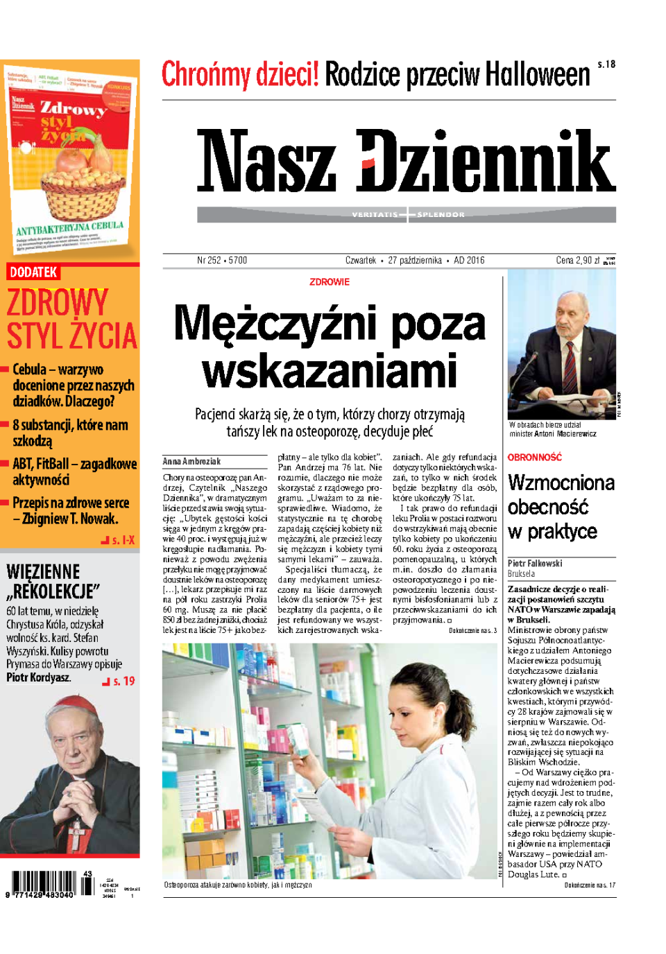 Nasz Dziennik z dnia 27.10.2016 wydanie PDF