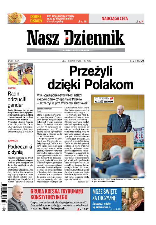 Nasz Dziennik z dnia 28.10.2016 wydanie PDF