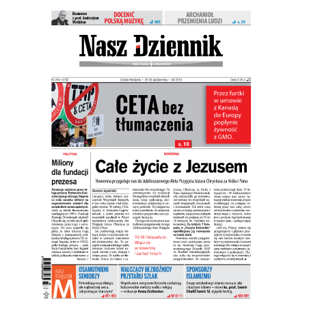 Nasz Dziennik z dnia 29.10.2016 wydanie PDF