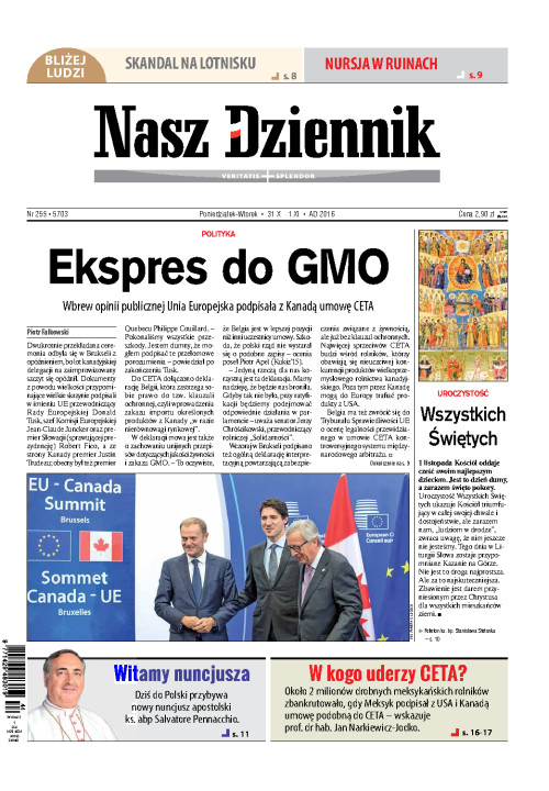 Nasz Dziennik z dnia 31.10.2016 wydanie PDF