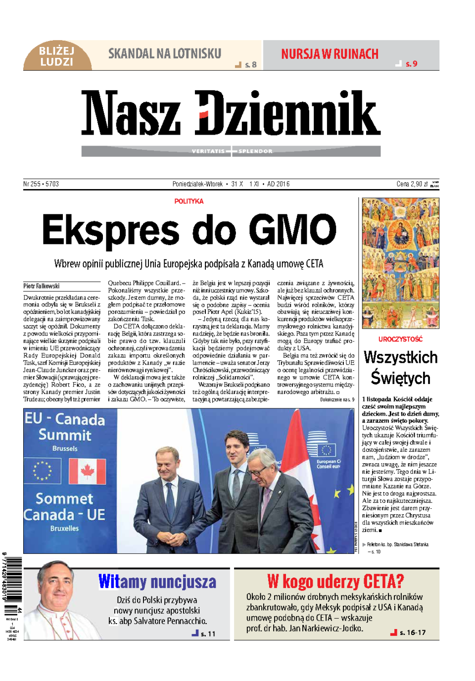 Nasz Dziennik z dnia 31.10.2016 wydanie PDF