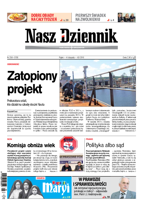 Nasz Dziennik z dnia 04.11.2016 wydanie PDF
