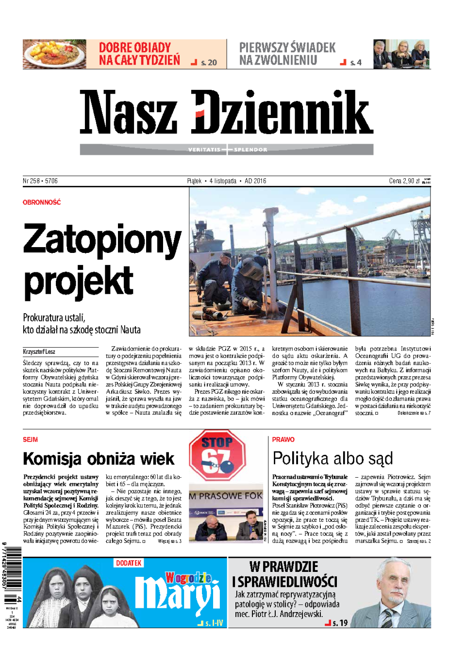 Nasz Dziennik z dnia 04.11.2016 wydanie PDF