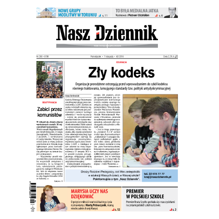 Nasz Dziennik z dnia 07.11.2016 wydanie PDF