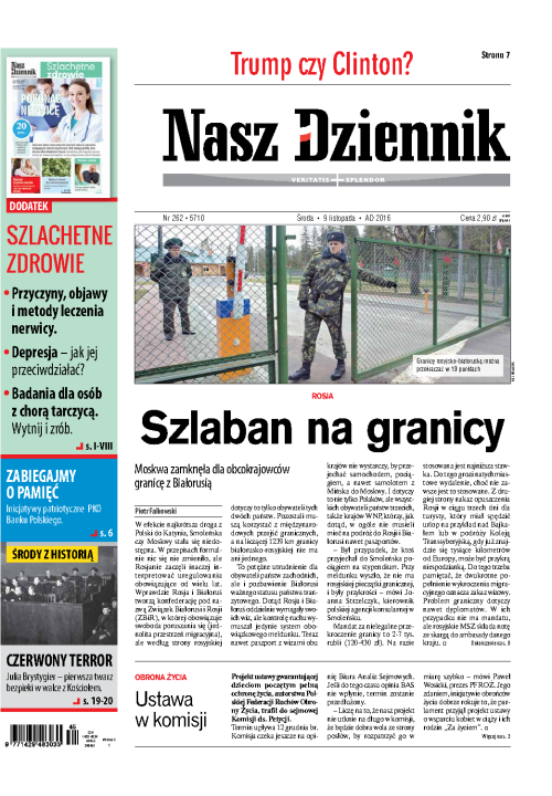 Nasz Dziennik z dnia 09.11.2016 wydanie PDF