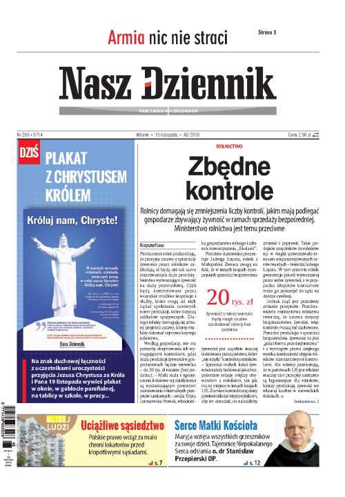Nasz Dziennik z dnia 15.11.2016 wydanie PDF