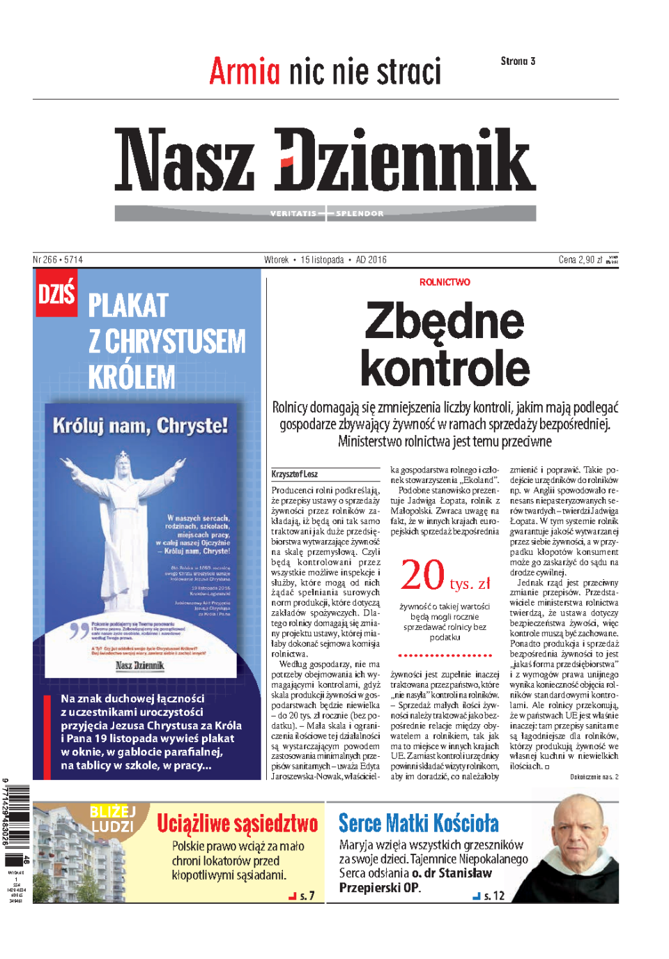 Nasz Dziennik z dnia 15.11.2016 wydanie PDF