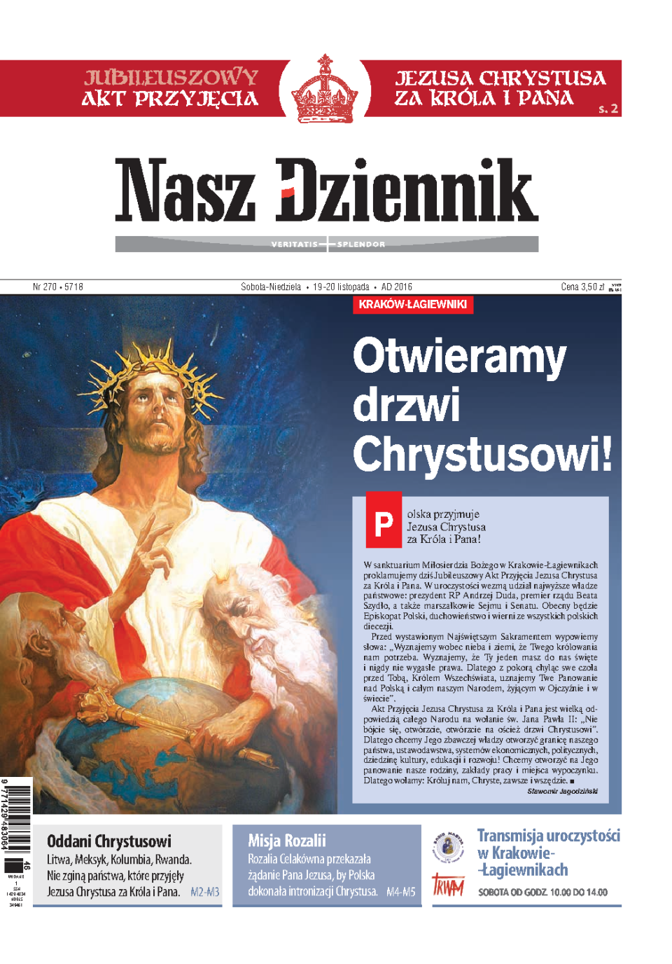 Nasz Dziennik z dnia 19.11.2016 wydanie PDF