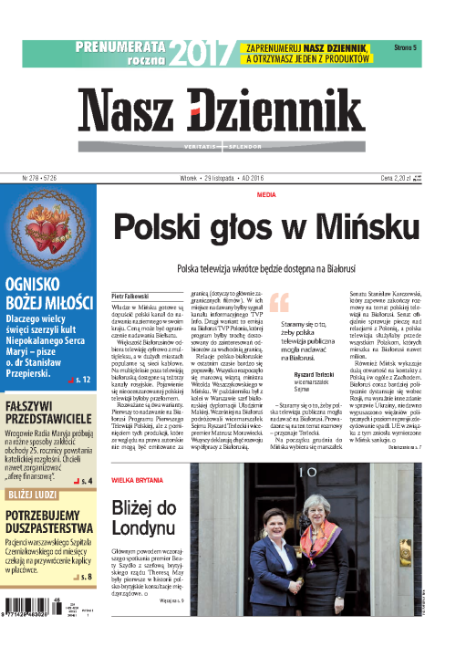 Nasz Dziennik z dnia 29.11.2016 wydanie PDF