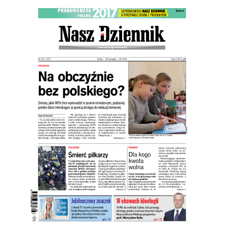 Nasz Dziennik z dnia 30.11.2016 wydanie PDF