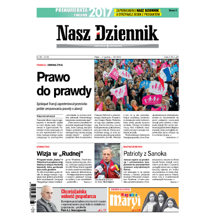 Nasz Dziennik z dnia 02.12.2016 wydanie PDF
