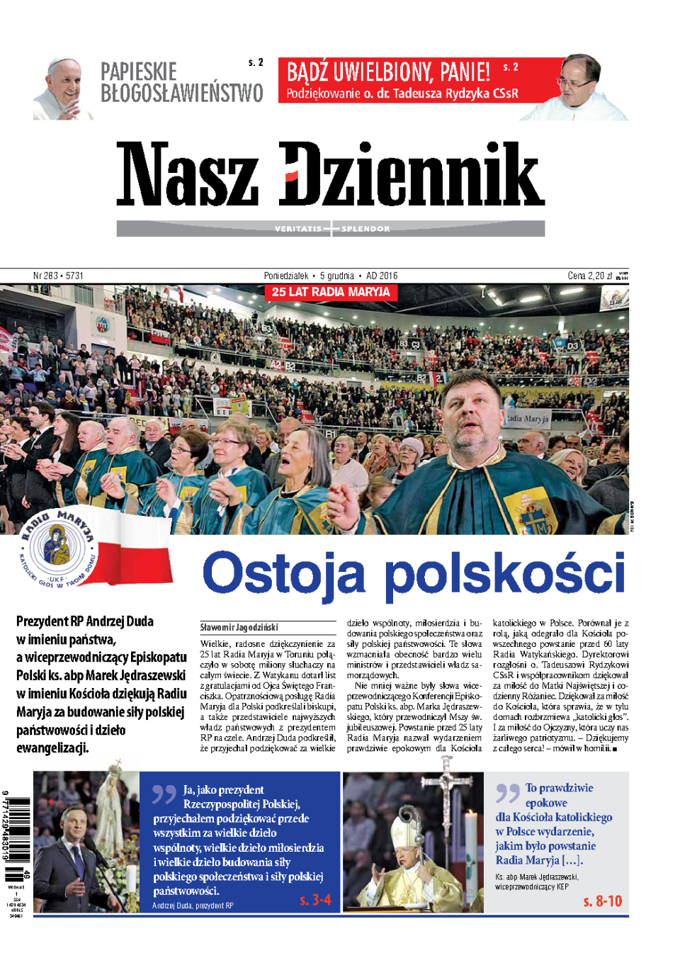 Nasz Dziennik z dnia 05.12.2016 wydanie PDF