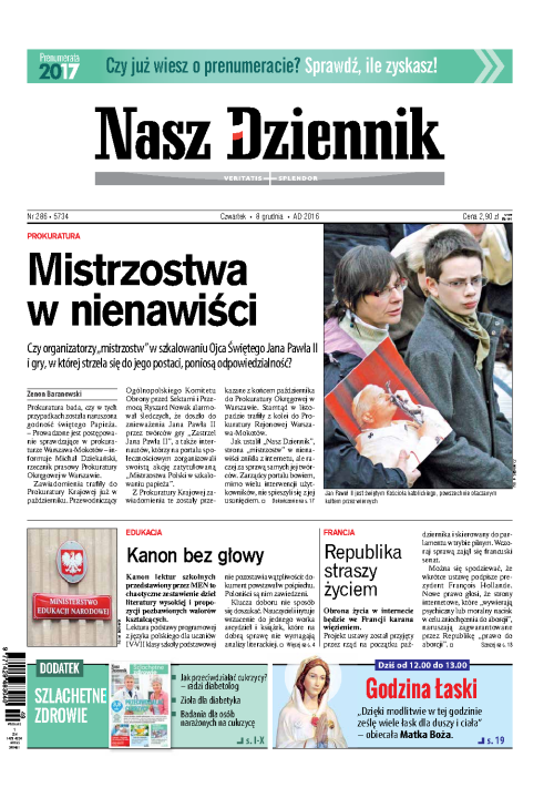 Nasz Dziennik z dnia 08.12.2016 wydanie PDF