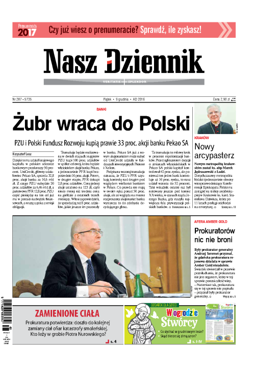 Nasz Dziennik z dnia 09.12.2016 wydanie PDF