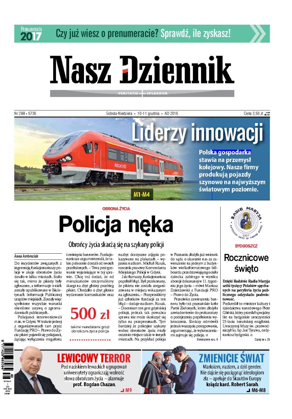 Nasz Dziennik z dnia 10.12.2016 wydanie PDF