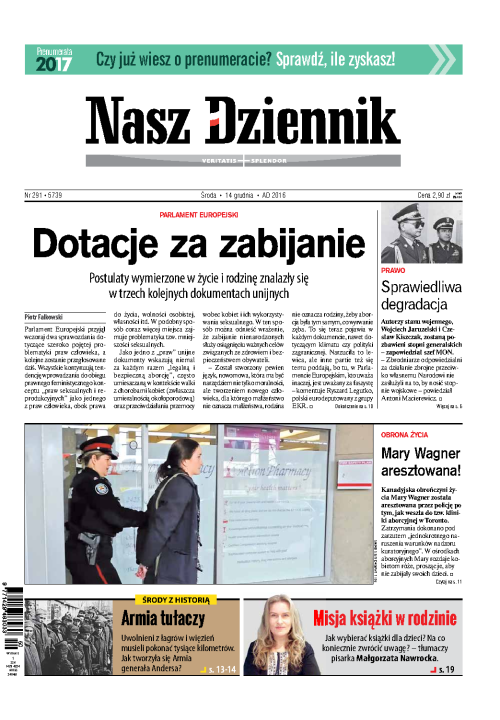 Nasz Dziennik z dnia 14.12.2016 wydanie PDF