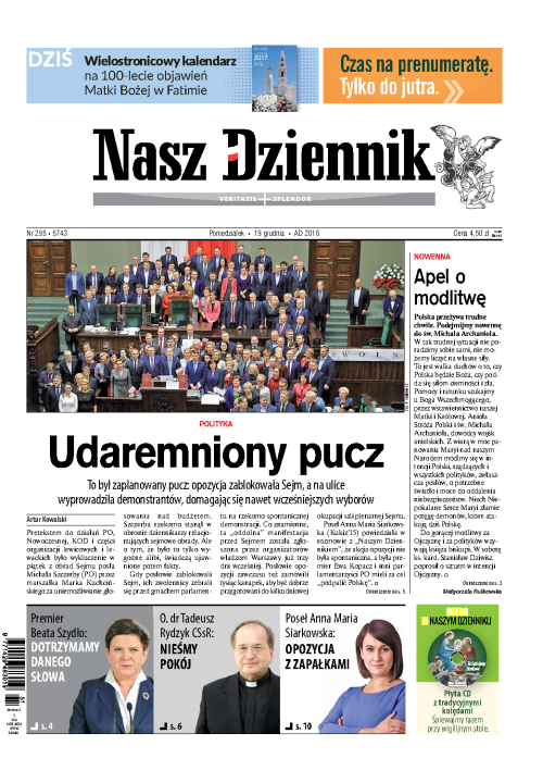 Nasz Dziennik z dnia 19.12.2016 wydanie PDF