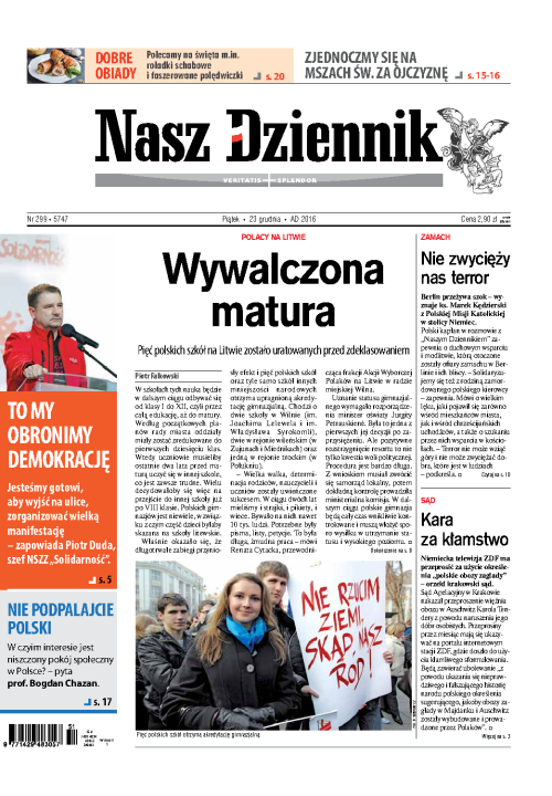 Nasz Dziennik z dnia 23.12.2016 wydanie PDF