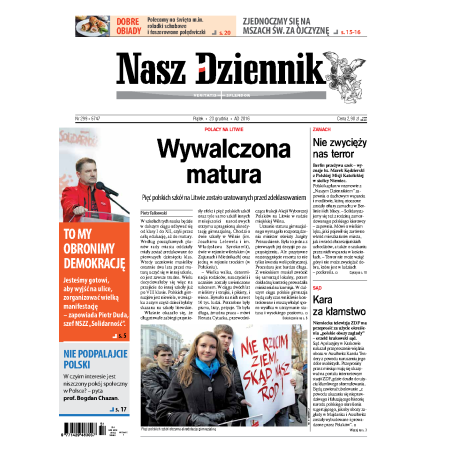 Nasz Dziennik z dnia 23.12.2016 wydanie PDF