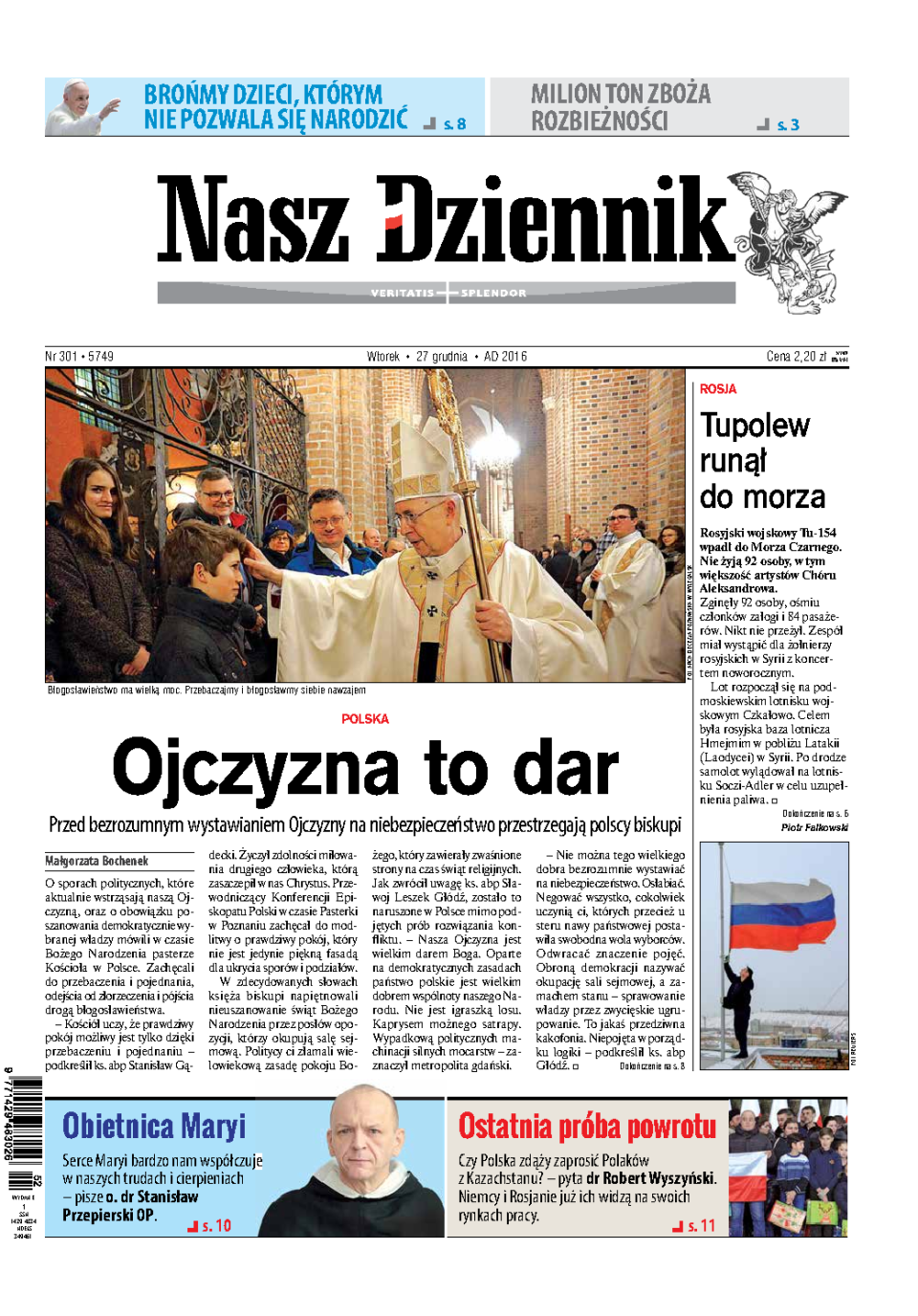 Nasz Dziennik z dnia 27.12.2016 wydanie PDF