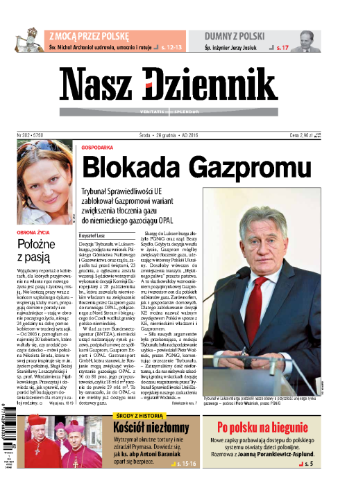 Nasz Dziennik z dnia 28.12.2016 wydanie PDF