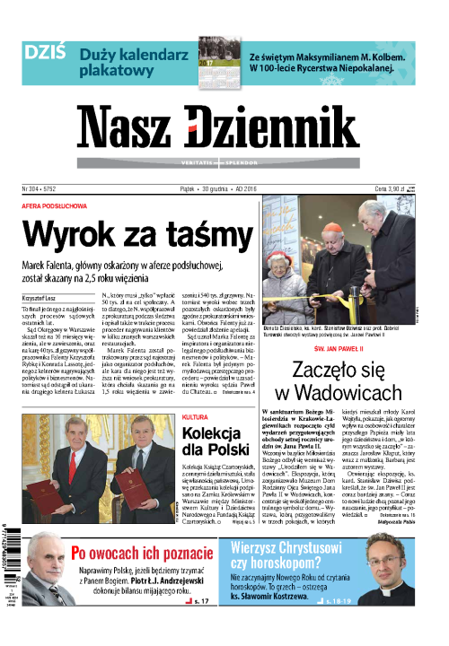 Nasz Dziennik z dnia 30.12.2016 wydanie PDF