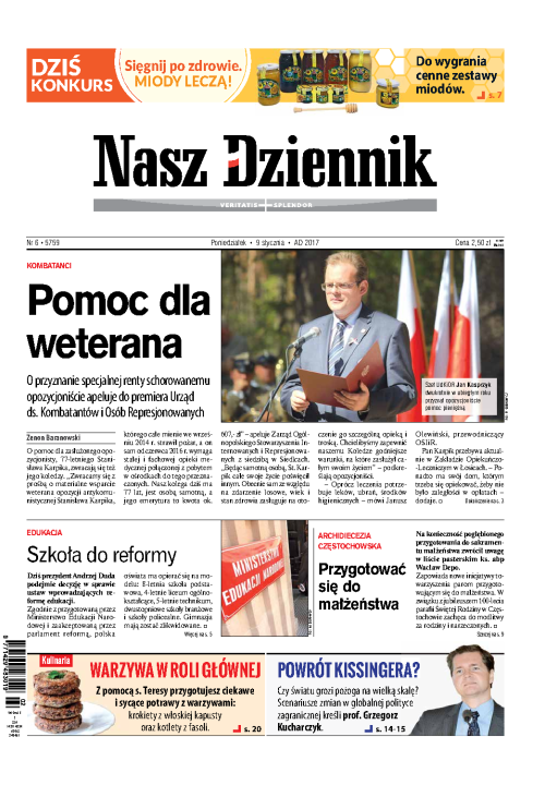 Nasz Dziennik z dnia 09.01.2017 wydanie PDF