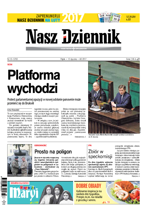 Nasz Dziennik z dnia 13.01.2017 wydanie PDF