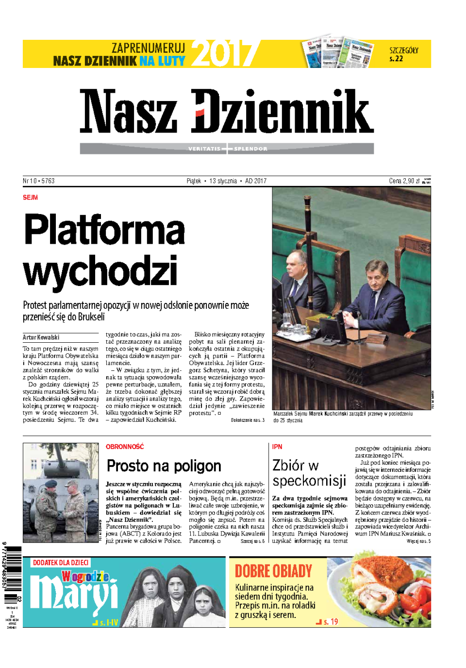 Nasz Dziennik z dnia 13.01.2017 wydanie PDF