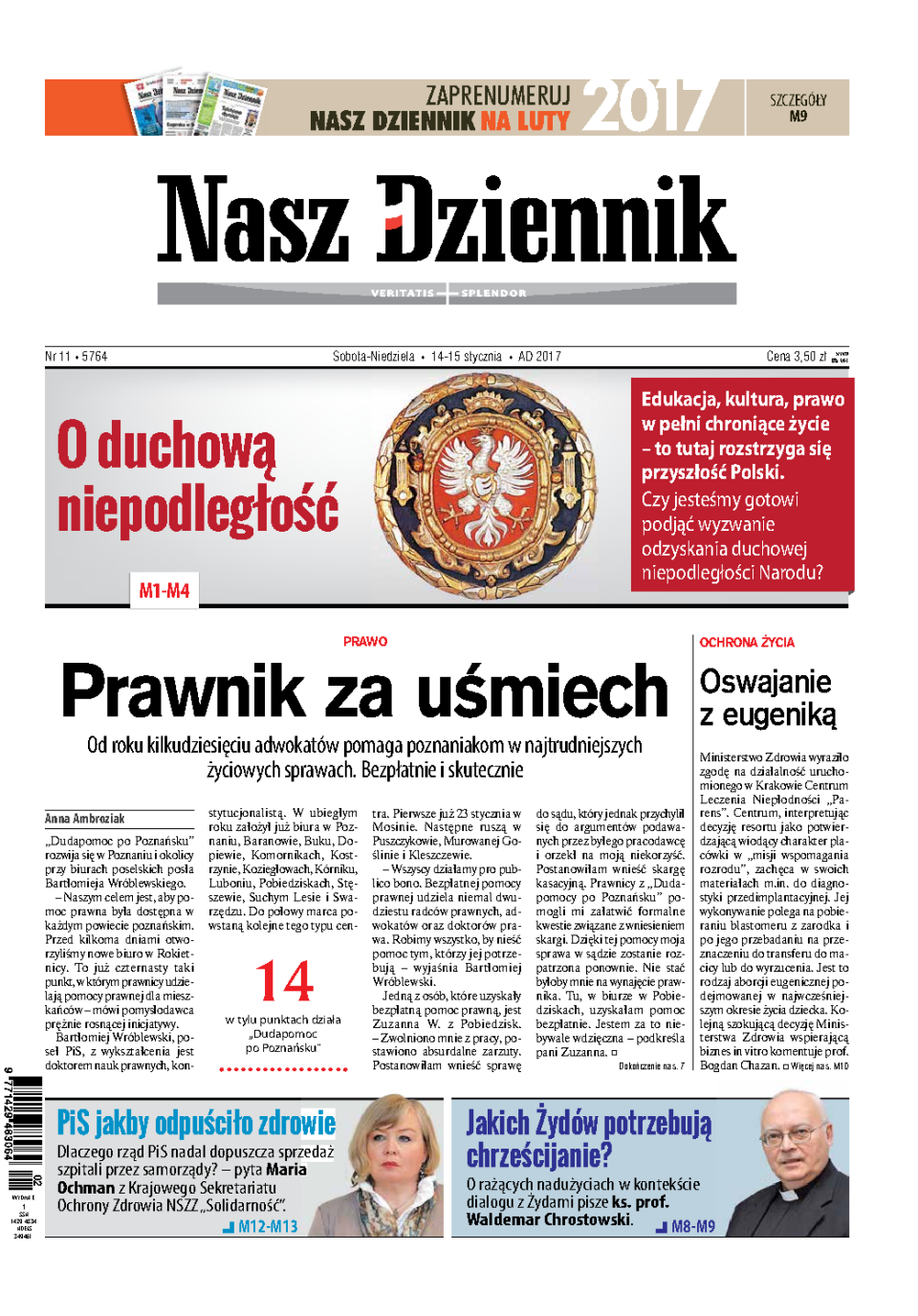 Nasz Dziennik z dnia 14.01.2017 wydanie PDF