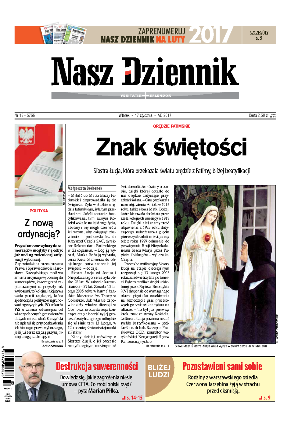 Nasz Dziennik z dnia 17.01.2017 wydanie PDF
