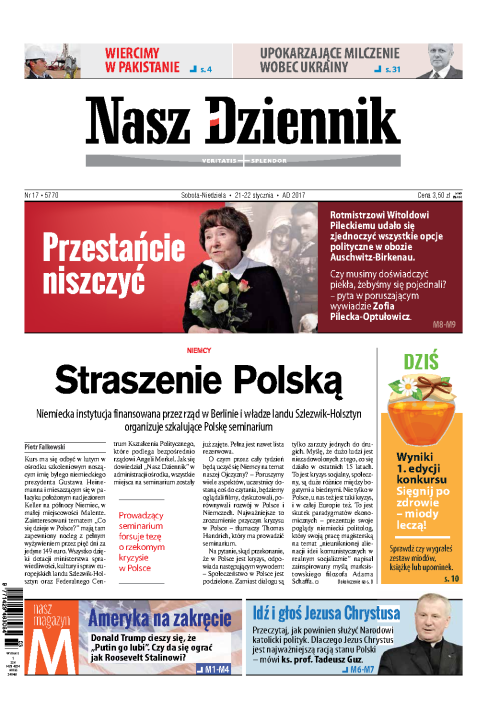 Nasz Dziennik z dnia 21.01.2017 wydanie PDF