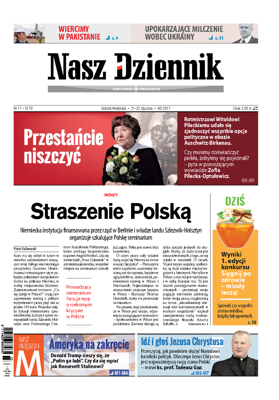 Nasz Dziennik z dnia 21.01.2017 wydanie PDF
