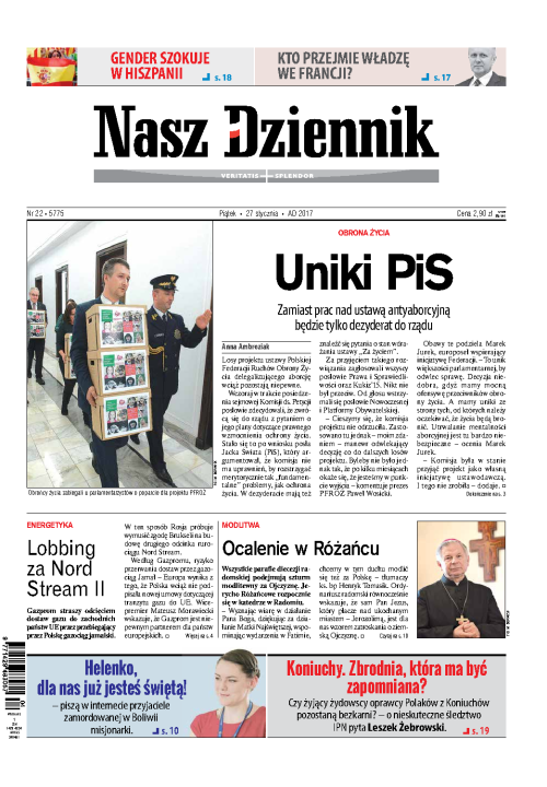 Nasz Dziennik z dnia 27.01.2017 wydanie PDF