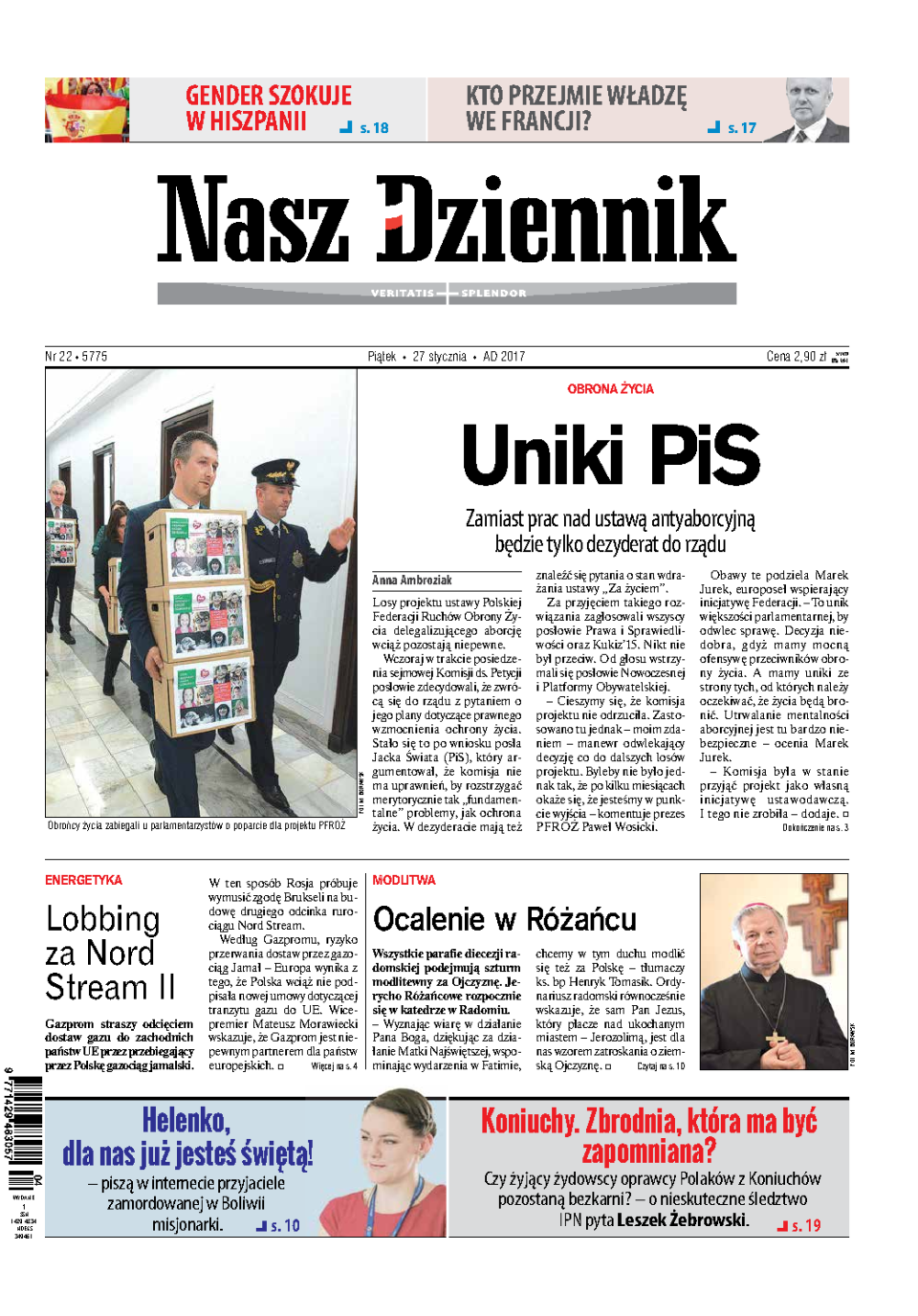 Nasz Dziennik z dnia 27.01.2017 wydanie PDF