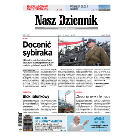 Nasz Dziennik z dnia 31.01.2017 wydanie PDF
